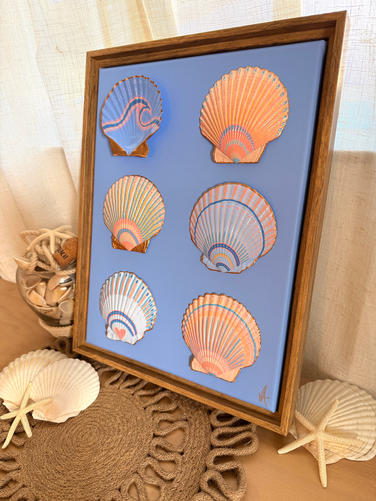 Love You to the Ocean & Back — Original Seashell Artwork