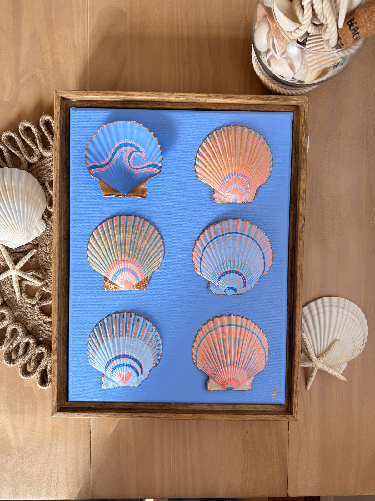 Love You to the Ocean & Back — Original Seashell Artwork
