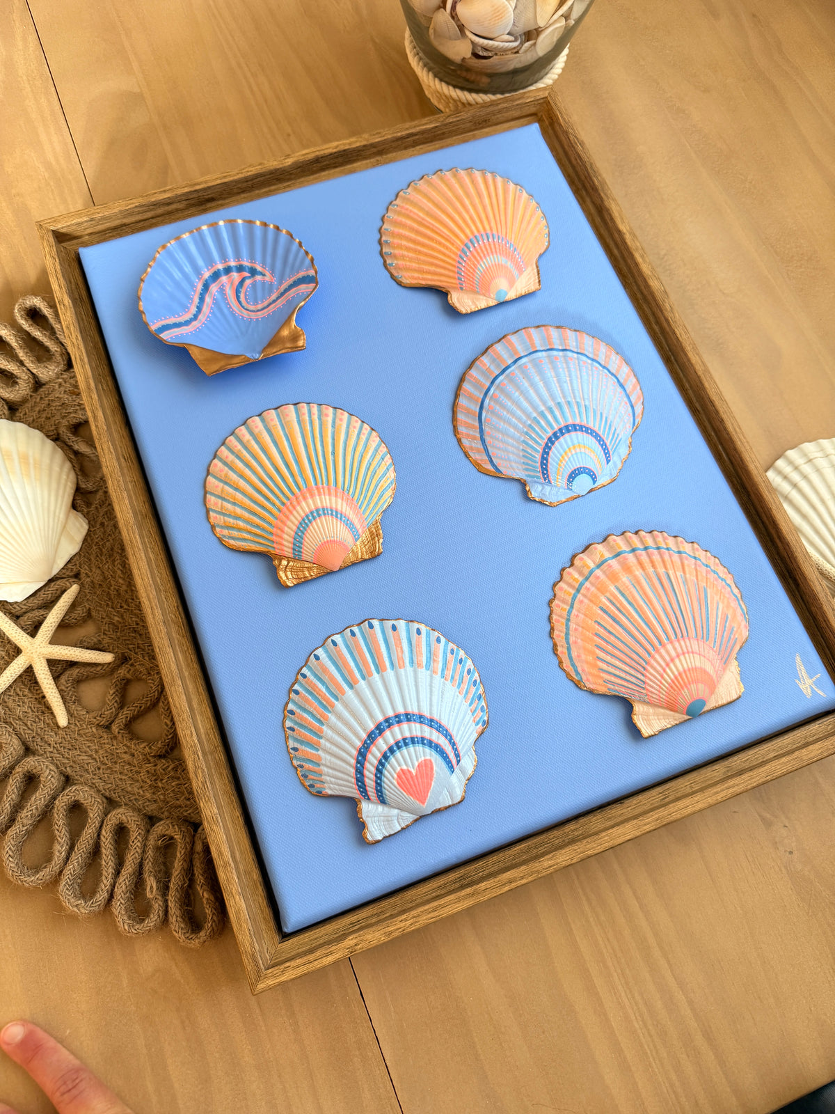 Love You to the Ocean & Back — Original Seashell Artwork